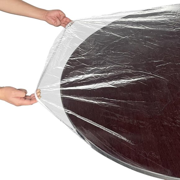 Premium Heavy-Duty 44" Clear PVC Table Cover - Elasticized for Perfect Fit - Picture 7 of 9